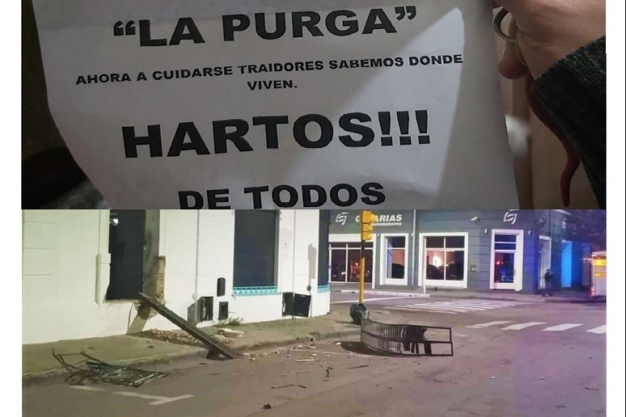 Bahía Blanca: Destruyeron un local de La Cámpora con explosivos: “Empieza la purga” Bahía Blanca: Destruyeron un local de La Cámpora con explosivos: “Empieza la purga”