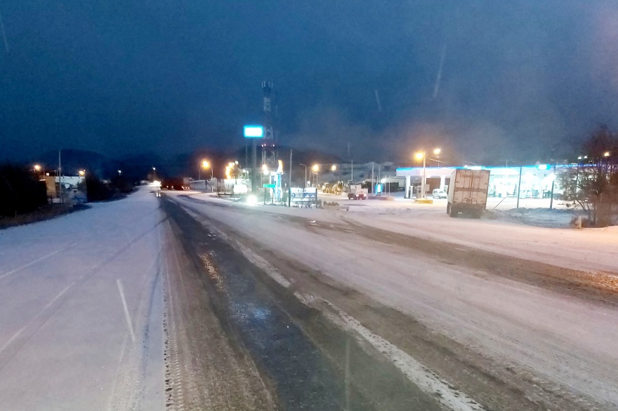 Solicitan transitar con precaución en la Ruta 3 por las nevadas registradas