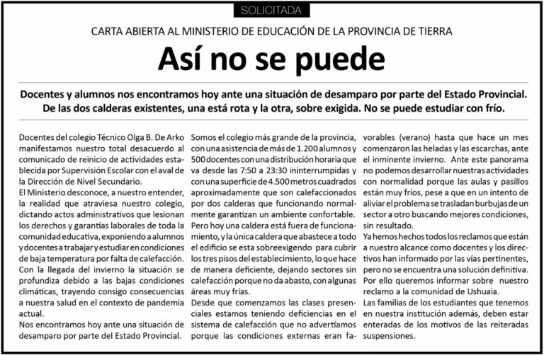 Solicitada: Asi no se puede