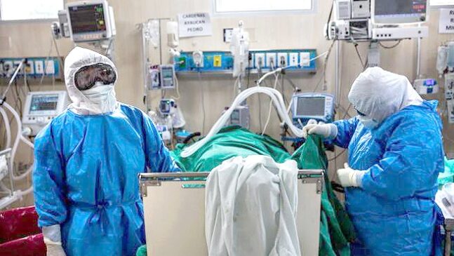 * 75% de ocupación de camas en terapia intensiva * 50 a 60% de camas en sala común