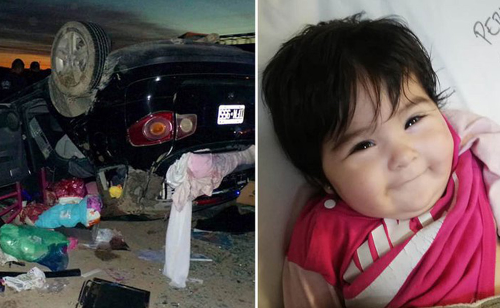 El milagro Chloe: sus padres volcaron en la ruta, la beba salió despedida del auto, la hallaron ilesa y sonriendo El milagro Chloe: sus padres volcaron en la ruta, la beba salió despedida del auto, la hallaron ilesa y sonriendo
