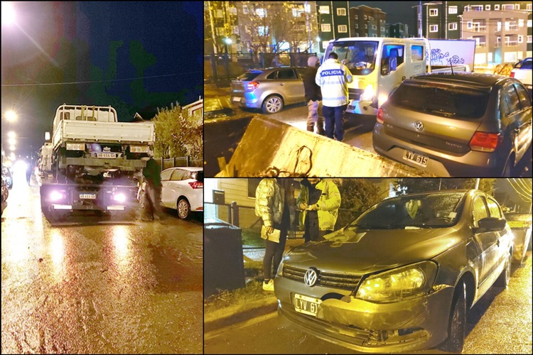 Camionero intento huir luego de chocar un auto estacionado en Ushuaia Camionero intento huir luego de chocar un auto estacionado en Ushuaia