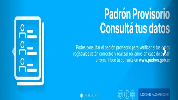 Elecciones 2021 estan disponible para consultar los padrones provisorios