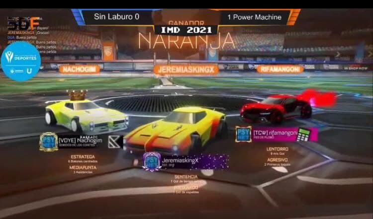 SE REALIZÓ LA FINAL DEL TORNEO ROCKET LEAGUE IMD 2021