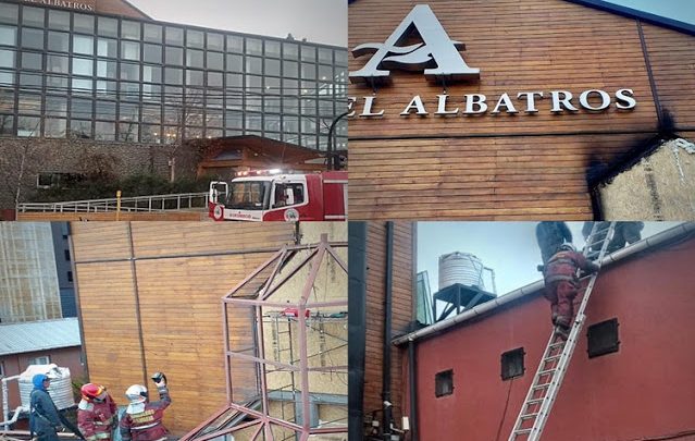Principio de incendio en el Hotel Albatros