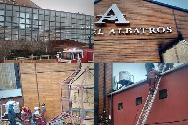 Principio de incendio en el Hotel Albatros