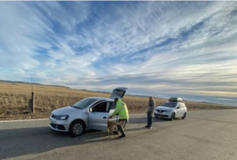 Detectaron conductor con droga en un control en la Ruta 3