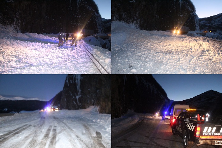 Reabren la Ruta 3, luego del alud de nieve en el Paso Garibaldi