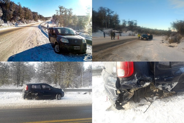 Tres despistes y un vuelco en la Ruta 3, con un menor lesionado