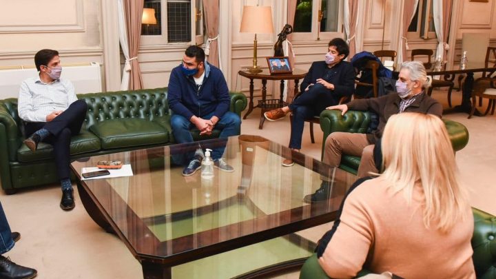 VUOTO JUNTO AL MINISTRO NICOLÁS TROTTA SE REUNIERON CON EL RECTOR DE LA UNTDF, DANIEL FERNÁNDEZ