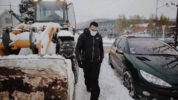 NEVADA ÉPICA: Walter Vuoto recorrió el operativo invierno en Ushuaia