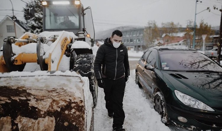 NEVADA ÉPICA: Walter Vuoto recorrió el operativo invierno en Ushuaia NEVADA ÉPICA: Walter Vuoto recorrió el operativo invierno en Ushuaia