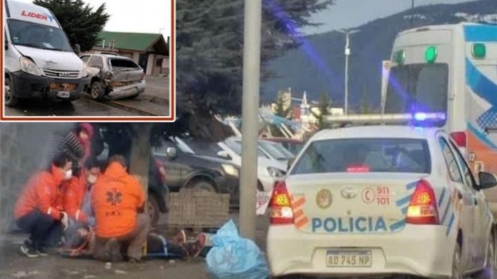 Choque con lesionado en Ushuaia