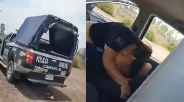 Escrachan a dos policías teniendo sexo en una patrulla Escrachan a dos policías teniendo sexo en una patrulla