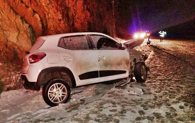 Despiste y choque en el Paso Garibaldi, dos lesionados