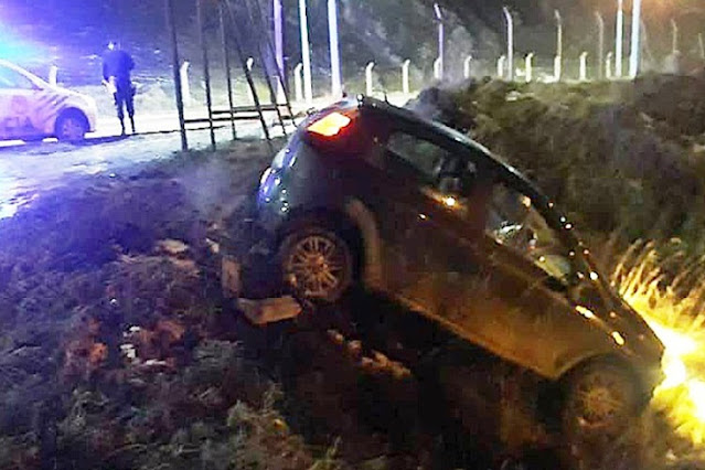 Borracho, desbarrancado y detenido en Ushuaia
