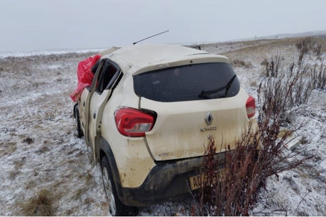 Despiste y vuelco en la Ruta 3, tres lesionados Despiste y vuelco en la Ruta 3, tres lesionados