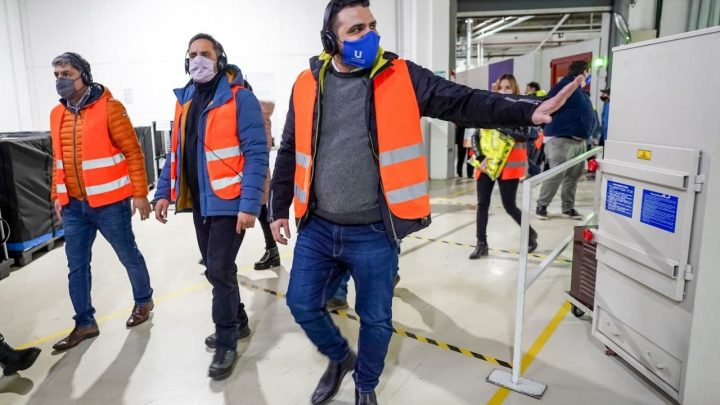 VUOTO Y CABANDIÉ RECORRIERON LA PLANTA DE RECICLADO INDUSTRIAL ECO PULPO