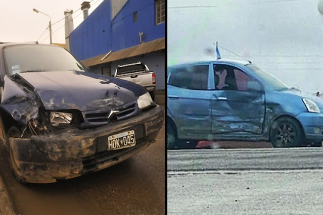 Choque en esquina con semáforo sin funcionar