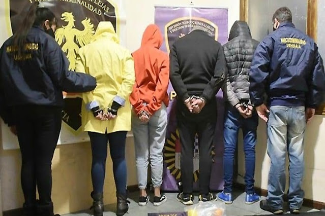 4 detenidos en Ushuaia con cocaína, marihuana y un arma
