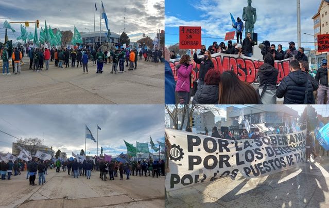 Reclamo y movilizacion de trabajadores de Digital Fueguina