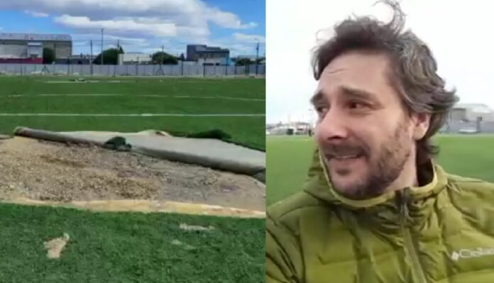 Herencia de Lassalle: Por fallas y vicios en la obra se deberá construir de nuevo la cancha de fútbol