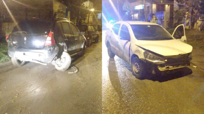 Ebrio choca a un vehículo estacionado y junto a su acompañante, termina preso