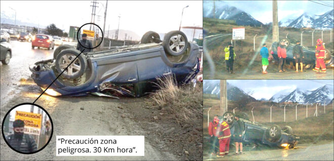 Volcó un vehículo sin que su conductor resulte lesionado