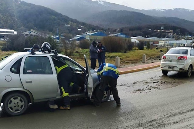 Choque en la rotonda del Indio, con un lesionado