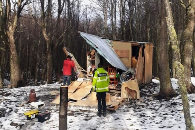 Explosion de una garrafa con un lesionado en la madrugada en Ushuaia