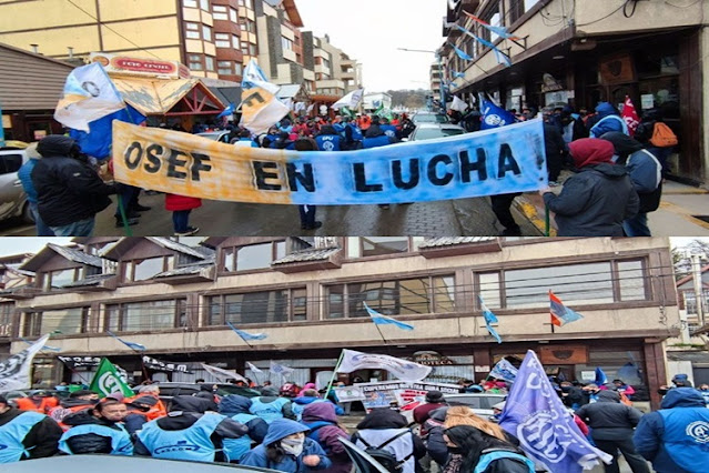 Marcha de gremios, por proyecto para ampliar e integrar el directorio de OSEF