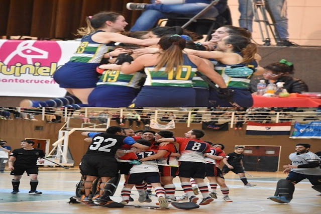 Colegio y Ushuaia Rugby de Ushuaia, campeones argentinos en Hockey Pista