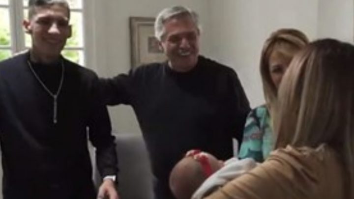 Alberto Fernández se reunió con L-Gante y su hija recién nacida, Jamaica