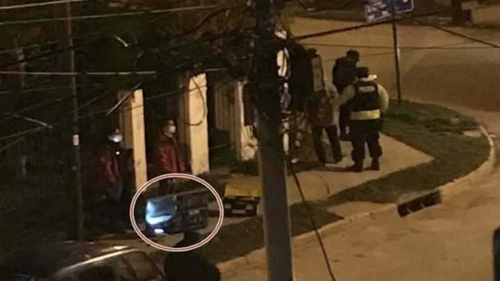 Sujeto detenido caminando con un tv robado en Ushuaia
