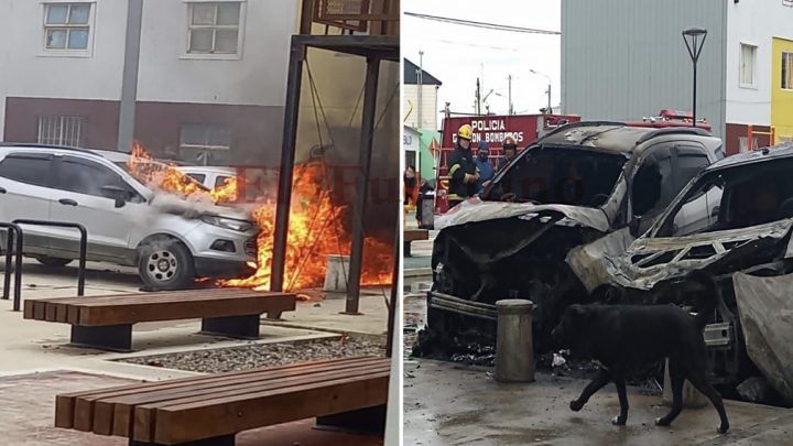 Dos vehículos se prendieron fuego en Chacra IV