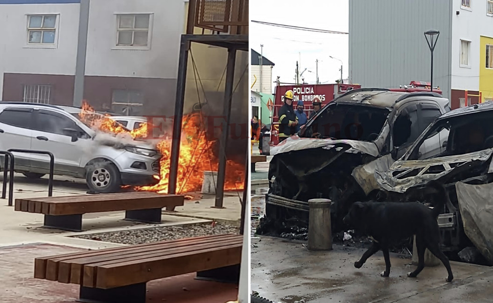 Dos vehículos se prendieron fuego en Chacra IV