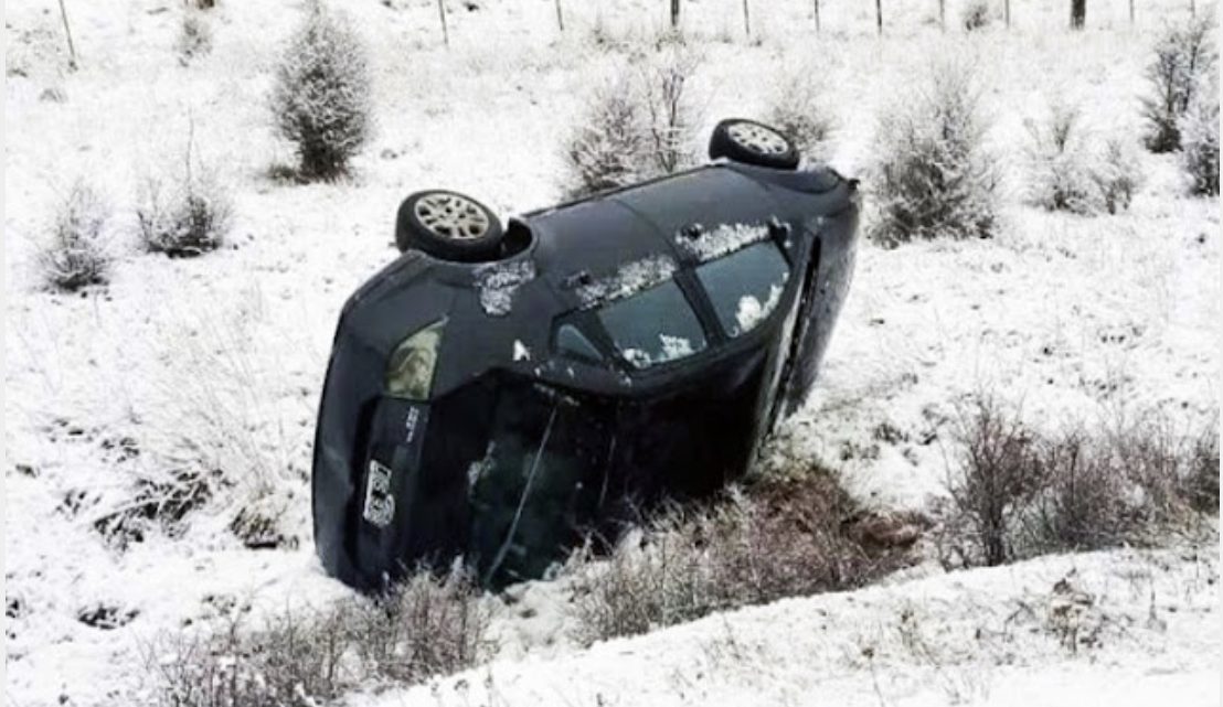 Despiste y vuelco en la Ruta 3