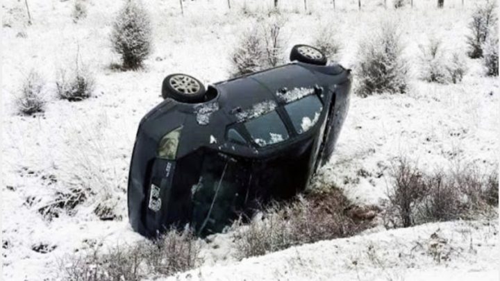 Despiste y vuelco en la Ruta 3