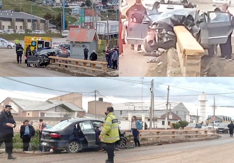 Automóvil se “incrustó” en el puente del Arroyo Grande