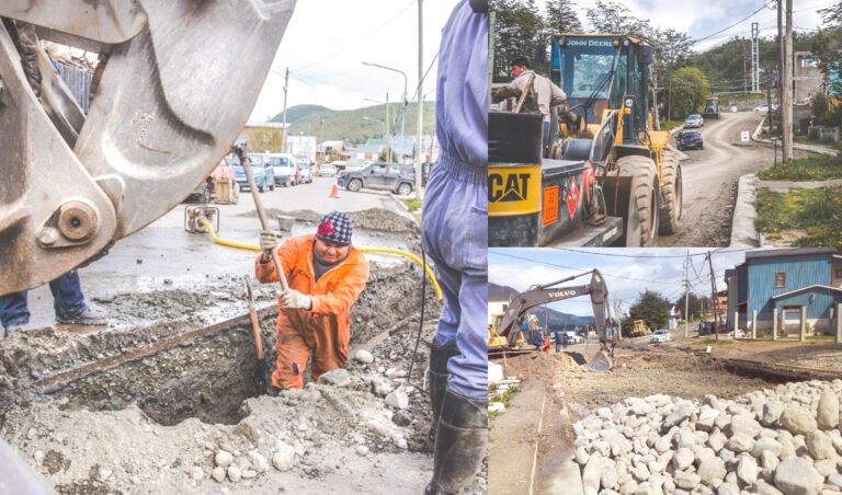Avanzan las obras viales en los barrios Alakalufes II y Los Morros