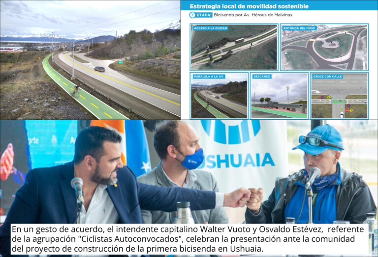 Ushuaia contará con su primer bicisenda. Se llamará “Pensar Malvinas”