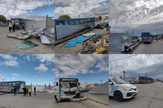 Conductora de Citybus perdio el control y choco contra un obrador Conductora de Citybus perdio el control y choco contra un obrador