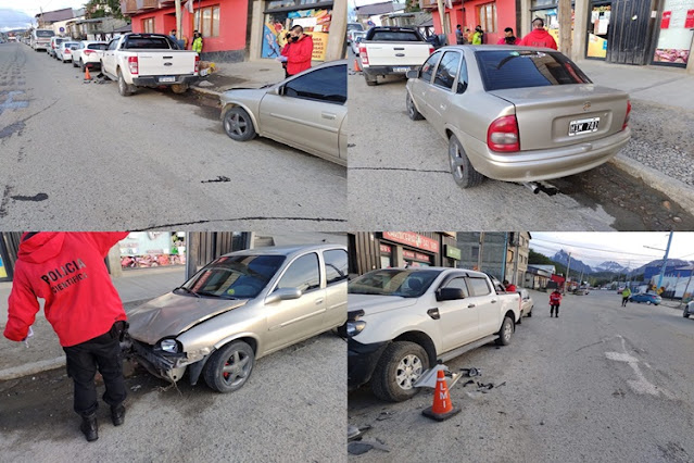 Policial alcoholizado choco una camioneta estacionada en la madrugada en Ushuaia