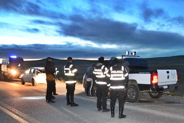 Detenidos en un control policial, con tres corderos vivos, en el baúl