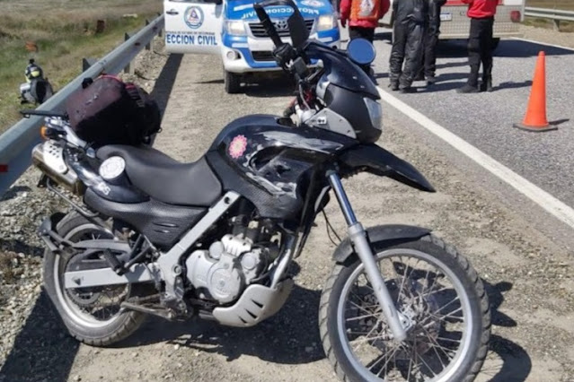 Motociclista lesionado al caerse en el Ruta 3 Motociclista lesionado al caerse en el Ruta 3