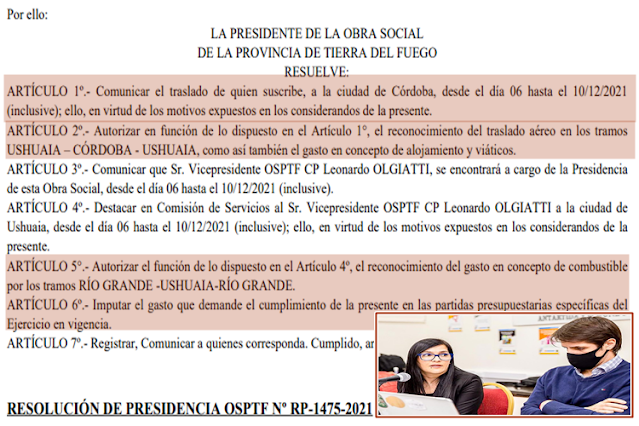 OSEF es un descontrol, viáticos, viajes, sueldo de regalo y combustible pago
