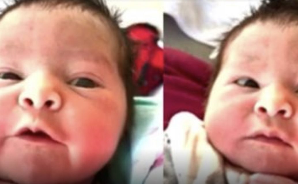 Una bebé recién nacida dijo «hola» y su mamá captó el momento justo en un video Una bebé recién nacida dijo «hola» y su mamá captó el momento justo en un video