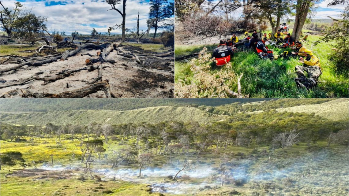El viento pone en jaque a Tierra del Fuego con tres incendios forestales