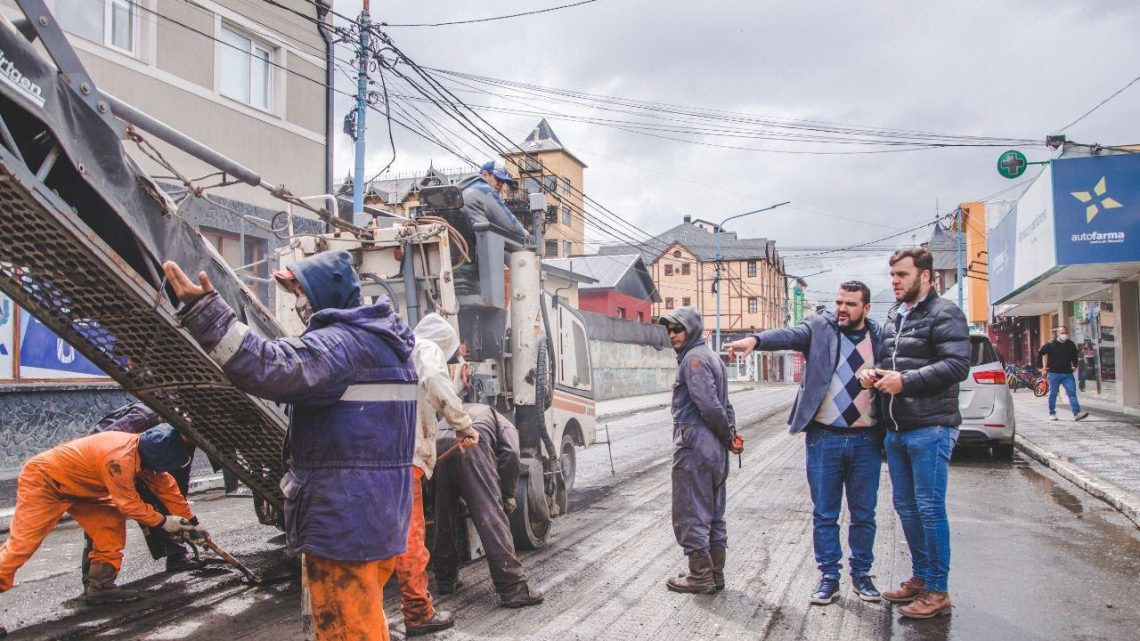Avanza la repavimentación de la céntrica calle San Martín