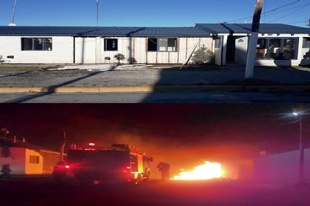 Incendio en la madrugada en una Comisaria y en un galpón de aserradero